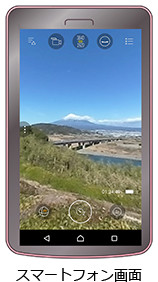 スマートフォンからカメラ映像を確認