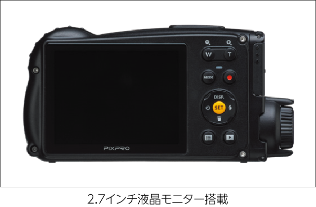 2.7インチ液晶モニター搭載