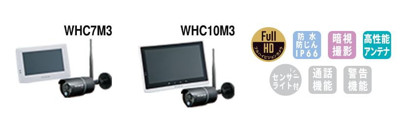 モニター＆ワイヤレスHDカメラセットの接続について フルハイビジョンカメラモデルに増設したい