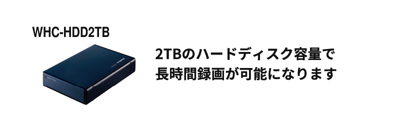 どのオプション品を使用したいですか？ 外付けハードディスクを使用したい